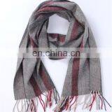 factory new styles stock classic men stripes wool scarf autumn winter warm twill weave infinity thick wool stoles and scarves