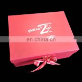 Hot Sell Wedding Dress folding Packaging Box With Ribbon Custom Logo