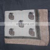 Hand made Vintage Kantha Quilt #Bedspread Blanket Throw Twin Size , Kantha Sheet