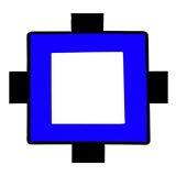 Blue Square Edge LED Backlight With Through-hole in the Middle thumbnail-1