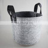 Grey Blue Color Felt Nonwoven Pot 10 Gallon Grow Bag Black thumbnail-6