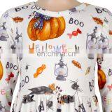 Halloween Cross Neck Pumpkin 3/4 Sleeve Girls Skirt Fashion Dress thumbnail-4