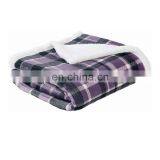 Wholesale Luxury Custom Printed Hooded Blanket Sherpa Mink Fleece Blanket Red Plaid Blanket thumbnail-4