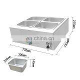 CE Approved 4 Pots Countertop Food Warmer Commercial Wet Catering Bain Marie thumbnail-4