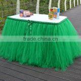Home Decoration Tutu Tulle Table Skirt Cover Green SD103 thumbnail-3