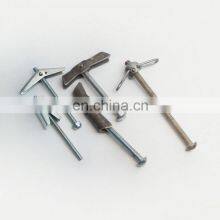 Zinc plated butterfly bolt and nut spring toggle fixings hollow cavity  wall anchor