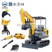 Double Speed Hydraulic Crawler Mini Excavator 1.8ton 2ton 2.5ton Heater Cabin thumbnail-5