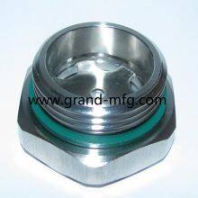 BSP Thread G1 INCH Stainless Steel 304 Liquid Oil Level Sight Glass With Borosilicate Glass thumbnail-4
