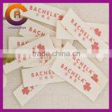 Red Logo Printed Custom Cheap Woven Clothing Labels thumbnail-1