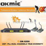 OK-9200 Dual Channels/UHF PLL 32/96 ,True Diversity thumbnail-1