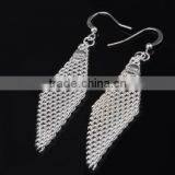 Silver Plated Piercing Rhinestone Prismatic Earring With Hook thumbnail-4