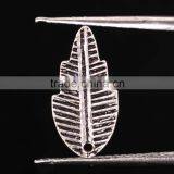 925 Solid Sterling Silver Leaf Design Beads thumbnail-1