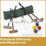 Washable Unisex Canvas Croquet Set Carrying Bag