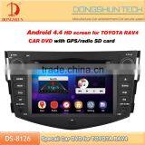 Pure Android 4.4 System Car Dvd 2 Din Car Audio for Toyota RAV4