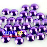 Purple Korean Lead Free Aluminum Flat Back Heat Transfer Half-round Studs thumbnail-2