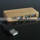 Bamboo 4-port USB Hub USB2.0 Eco-friendly Products