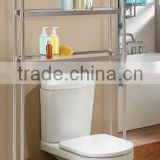 modern style over-the-toilet storage shelf 3 clear glass shelves over-the-tank space saver