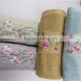 China Factory Supply Solid Color Luxury Embroidery Towel Set thumbnail-2