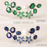 Platinum Plated Elegant Style Floral in 3 Colors Brooch With AAA+ Cubic Zircon Micro Pave Setting for Women and Men in 4 Colors thumbnail-5