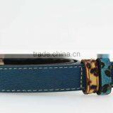 2015 Plain Bule Fashion pu Women Jeans Belt With Leopard Point Leather in YiWu thumbnail-3