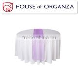 2014 Beautiful Pink Organza Runner Table Linen for Wedding Decoration