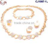 CJ1087 Gold Latest Italian Fashion Top High Quality Various Design Jewelry With Rhinestone Matching Dress for Party/wedding thumbnail-1