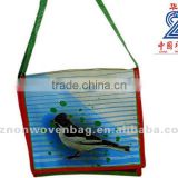 promotional pp laminated non woven shoulder bag for school