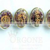 Amethyst Orgone Oval Usai Reiki Set : Orgonit Manufacture India thumbnail-1