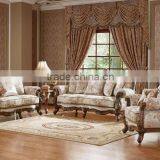 Solid Wood Hand Carved Sofa&High End Amercian Sofa &Luxury Unique Carved Sofa Set thumbnail-1