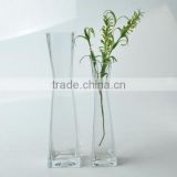 simple but fashionable glass flower bottle transparent glass flower bottle