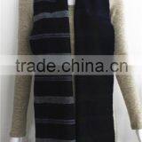 Yarn Dyed Split Joint Wool Scarf With Fringe thumbnail-1