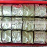 HOT SALE! 40mm Width Christmas Wire Gold Trim Woven Fabric Gift Packaing Ribbon,Wired Decorative Ribbon thumbnail-1