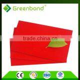 Greenbond toil-coated finifsh metallic plastic sheet acp panel