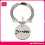 High Quality Logo Custom Engraved Stainless Steel Keychain thumbnail-2