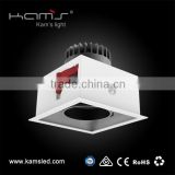 High lumen ceiling downlight recessed led grille light cob adjustable grille downlight