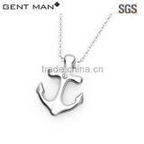 High Polished Anchor Pendant Stainless Steel Engrave Pendant thumbnail-6