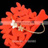 Fashion Women Bracelet Flower Crystal Gold Plated Cuff Bangle Charm Jewelry Gift thumbnail-5