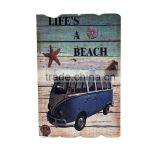 Wholesale Fashion Style Bus Design Wood Wall Printing Crafts thumbnail-5