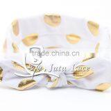 New Full Head Cover Head Turban Head Wrap Hair Accessories, Wholesale Gold Foil Dot Bunny Ear Dot Turban Headbands thumbnail-5