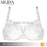 Ailida Hot Sale Lace High Quality Classic Solid Color Lace Trim Push up Bra thumbnail-4