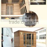 Top level far infrared home sauna cabin with low emf carbon heaters for family