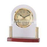 Pearl Wooden/Metal Desk Alarm Clock T133-A
