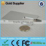 UDP Metal Cad Usb Drive Customized Metal Business Card Usb Stick 8gb