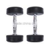 High Quality Crossfit Fixed Round Rubber Dumbbell thumbnail-2