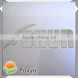 Custom Silver TV Metal Company Logo Name Sticker thumbnail-1