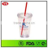 Bpa Free Insulated Plastic 16 oz Double Wall Tumbler With Lid and Straw thumbnail-6