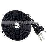5ft / 1.5m 3.5mm Stereo Male to Dual 6.35mm Mono Male Cable Wire for Computer Mixer Mixing Console thumbnail-1