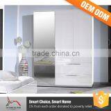 Bedroom Furniture Sliding Door Design Wood Wardrobe With Mirror thumbnail-2