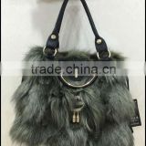 new arrival design fashion wholesale price fox fur sexy handbag