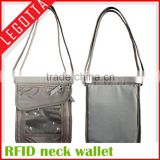 China supplier cheap price waterproof light durable passport bag rfid neck hanging bag